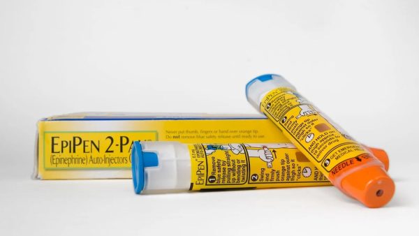 Close up of epi pen